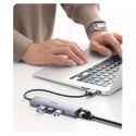 UGreen HUB UGREEN wielofunkcyjny adapter HUB USB 3.0 - 3 x USB / Ethernet RJ-45 / USB Typ C PD szary (CM475)