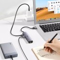 UGreen HUB UGREEN wielofunkcyjny adapter HUB USB 3.0 - 3 x USB / Ethernet RJ-45 / USB Typ C PD szary (CM475)