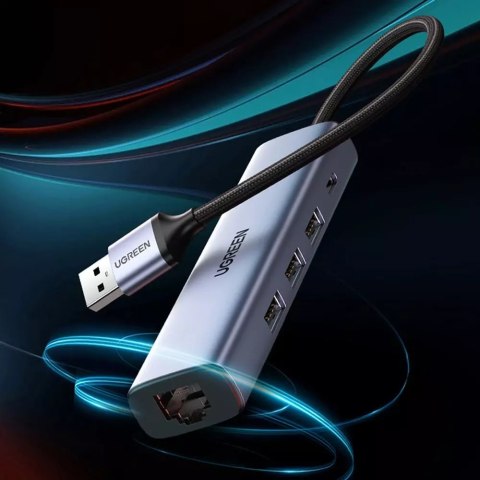 UGreen HUB UGREEN wielofunkcyjny adapter HUB USB 3.0 - 3 x USB / Ethernet RJ-45 / USB Typ C PD szary (CM475) UGreen HUB UGREEN wielofunkcyjny adapter HUB USB 3.0 - 3 x USB / Ethernet RJ-45 / USB Typ C PD szary (CM475)