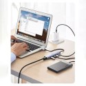 UGreen HUB UGREEN wielofunkcyjny adapter HUB USB 3.0 - 3 x USB / Ethernet RJ-45 / USB Typ C PD szary (CM475)