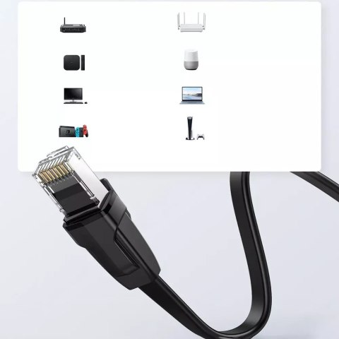 UGreen Kabel UGREEN LAN Ethernet Cat.8 U/FTP płaski 2m czarny (NW134) UGreen Kabel UGREEN LAN Ethernet Cat.8 U/FTP płaski 2m czarny (NW134)