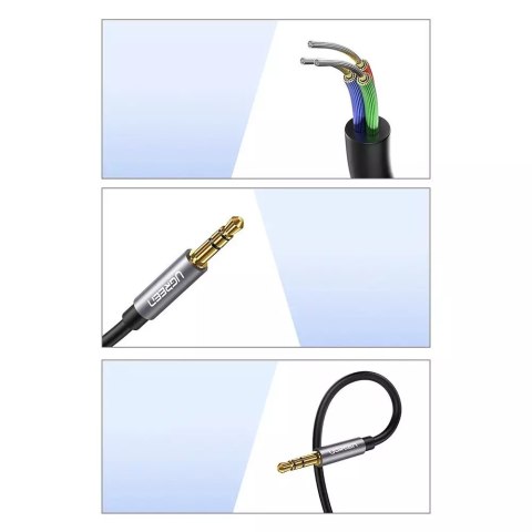 UGreen Kabel UGREEN adapter przedłużacz AUX mini jack 3,5 mm 2m niebieski (AV118) UGreen Kabel UGREEN adapter przedłużacz AUX mini jack 3,5 mm 2m niebieski (AV118)