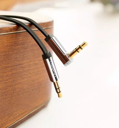 UGreen Kabel UGREEN płaski kątow przewód audio AUX 3,5 mm mini jack 0,5 m czarny (AV119 10596) UGreen Kabel UGREEN płaski kątow przewód audio AUX 3,5 mm mini jack 0,5 m czarny (AV119 10596)