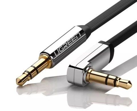 UGreen Kabel UGREEN płaski kątow przewód audio AUX 3,5 mm mini jack 0,5 m czarny (AV119 10596) UGreen Kabel UGREEN płaski kątow przewód audio AUX 3,5 mm mini jack 0,5 m czarny (AV119 10596)