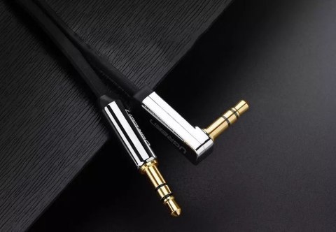 UGreen Kabel UGREEN płaski kątow przewód audio AUX 3,5 mm mini jack 0,5 m czarny (AV119 10596) UGreen Kabel UGREEN płaski kątow przewód audio AUX 3,5 mm mini jack 0,5 m czarny (AV119 10596)