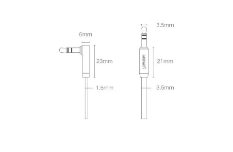UGreen Kabel UGREEN płaski kątow przewód audio AUX 3,5 mm mini jack 0,5 m czarny (AV119 10596) UGreen Kabel UGREEN płaski kątow przewód audio AUX 3,5 mm mini jack 0,5 m czarny (AV119 10596)