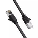 UGreen Kabel UGREEN płaski przewód internetowy sieciowy Ethernet patchcord RJ45 Cat 6 UTP 1000 Mbps 1 m czarny (NW101 50184)