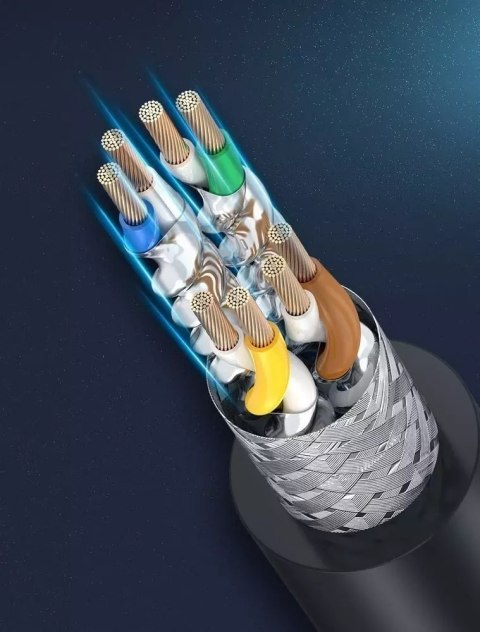 UGreen Kabel UGREEN przewód internetowy sieciowy Ethernet patchcord RJ45 Cat 8 T568B 2m czarny (70329) UGreen Kabel UGREEN przewód internetowy sieciowy Ethernet patchcord RJ45 Cat 8 T568B 2m czarny (70329)