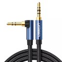 UGreen Kątowy kabel UGREEN AUX 2 x mini jack 3,5 mm 1,5m niebieski (AV112)