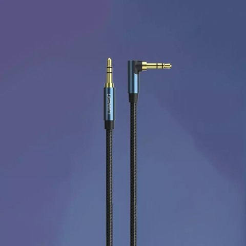 UGreen Kątowy kabel UGREEN AUX 2 x mini jack 3,5 mm 1,5m niebieski (AV112) UGreen Kątowy kabel UGREEN AUX 2 x mini jack 3,5 mm 1,5m niebieski (AV112)