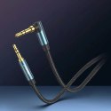 UGreen Kątowy kabel UGREEN AUX 2 x mini jack 3,5 mm 1,5m niebieski (AV112)