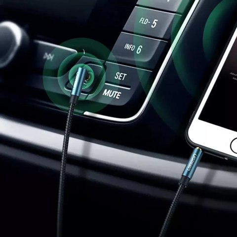 UGreen Kątowy kabel UGREEN AUX 2 x mini jack 3,5 mm 1,5m niebieski (AV112) UGreen Kątowy kabel UGREEN AUX 2 x mini jack 3,5 mm 1,5m niebieski (AV112)