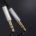 UGreen Płaski kabel UGREEN przewód audio AUX 3,5 mm mini jack 2m srebrny (10599)