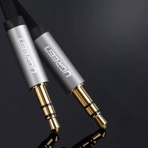 UGreen Płaski kabel UGREEN przewód audio AUX 3,5 mm mini jack 5m srebrny (10729) UGreen Płaski kabel UGREEN przewód audio AUX 3,5 mm mini jack 5m srebrny (10729)