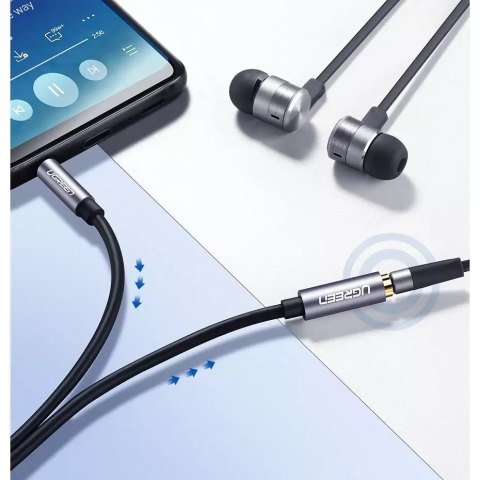 UGreen Przewód UGREEN kabel przedłużacz AUX 3,5 mm mini jack 1m srebrny (10592) UGreen Przewód UGREEN kabel przedłużacz AUX 3,5 mm mini jack 1m srebrny (10592)