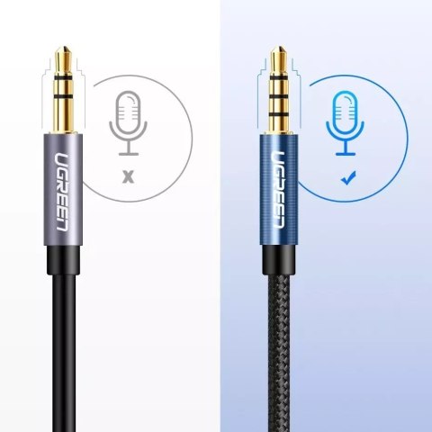 UGreen Przewód UGREEN kabel przedłużacz AUX 3,5 mm mini jack 1m srebrny (10592) UGreen Przewód UGREEN kabel przedłużacz AUX 3,5 mm mini jack 1m srebrny (10592)