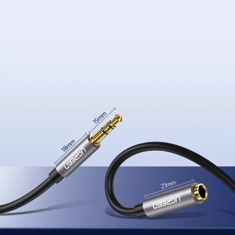 UGreen Przewód UGREEN kabel przedłużacz AUX 3,5 mm mini jack 1m srebrny (10592) UGreen Przewód UGREEN kabel przedłużacz AUX 3,5 mm mini jack 1m srebrny (10592)