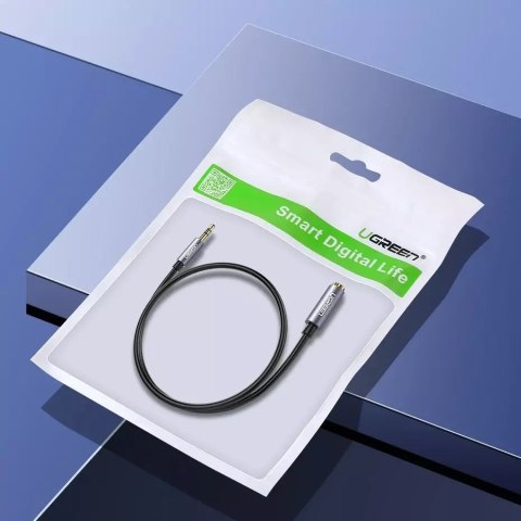 UGreen Przewód UGREEN kabel przedłużacz AUX 3,5 mm mini jack 1m srebrny (10592) UGreen Przewód UGREEN kabel przedłużacz AUX 3,5 mm mini jack 1m srebrny (10592)