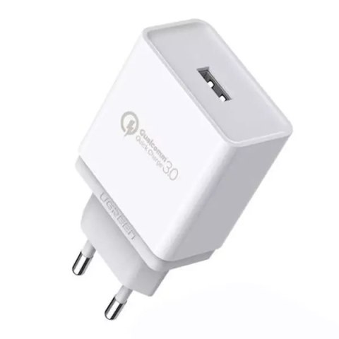UGreen Szybka ładowarka sieciowa UGREEN Quick Charge 3.0 18W 3A USB biały (10133) UGreen Szybka ładowarka sieciowa UGREEN Quick Charge 3.0 18W 3A USB biały (10133)