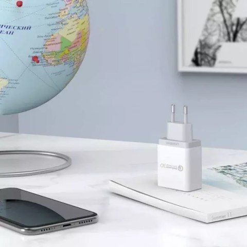 UGreen Szybka ładowarka sieciowa UGREEN Quick Charge 3.0 18W 3A USB biały (10133) UGreen Szybka ładowarka sieciowa UGREEN Quick Charge 3.0 18W 3A USB biały (10133)