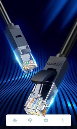 UGreen Ugreen kabel przewód internetowy sieciowy Ethernet patchcord RJ45 Cat 6 UTP 1000Mbps 10m czarny (20164)