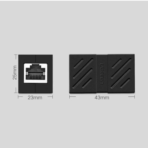 UGreen Złączka sieciowa UGREEN łącznik kabli sieciowych Ethernet RJ45 10 Gbps czarny (NW114 20390) UGreen Złączka sieciowa UGREEN łącznik kabli sieciowych Ethernet RJ45 10 Gbps czarny (NW114 20390)