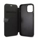BMW Etui BMW BMFLBKP12SMCARBK do iPhone 12 mini 5,4" book M Collection PU Carbon Stripe czarny/black