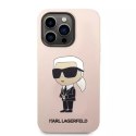 Karl Lagerfeld Etui Karl Lagerfeld KLHMP14XSNIKBCP do iPhone 14 Pro Max 6,7" hardcase Silicone Ikonik Magsafe różowy/pink