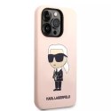 Karl Lagerfeld Etui Karl Lagerfeld KLHMP14XSNIKBCP do iPhone 14 Pro Max 6,7" hardcase Silicone Ikonik Magsafe różowy/pink