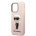 Karl Lagerfeld Etui Karl Lagerfeld KLHMP14XSNIKBCP do iPhone 14 Pro Max 6,7" hardcase Silicone Ikonik Magsafe różowy/pink
