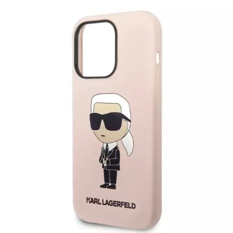 Karl Lagerfeld Etui Karl Lagerfeld KLHMP14XSNIKBCP do iPhone 14 Pro Max 6,7" hardcase Silicone Ikonik Magsafe różowy/pink Karl Lagerfeld Etui Karl Lagerfeld KLHMP14XSNIKBCP do iPhone 14 Pro Max 6,7" hardcase Silicone Ikonik Magsafe różowy/pink