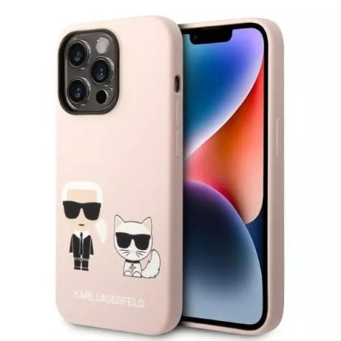 Karl Lagerfeld Etui Karl Lagerfeld KLHMP14XSSKCI do iPhone 14 Pro Max 6,7" hardcaseSilicone Karl & Choupette Magsafe jasnoróżowy/light pink Karl Lagerfeld Etui Karl Lagerfeld KLHMP14XSSKCI do iPhone 14 Pro Max 6,7" hardcaseSilicone Karl & Choupette Magsafe jasnoróżowy/light pink
