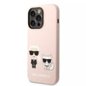 Karl Lagerfeld Etui Karl Lagerfeld KLHMP14XSSKCI do iPhone 14 Pro Max 6,7" hardcaseSilicone Karl & Choupette Magsafe jasnoróżowy/light pink