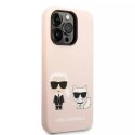 Karl Lagerfeld Etui Karl Lagerfeld KLHMP14XSSKCI do iPhone 14 Pro Max 6,7" hardcaseSilicone Karl & Choupette Magsafe jasnoróżowy/light pink