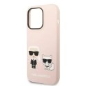 Karl Lagerfeld Etui Karl Lagerfeld KLHMP14XSSKCI do iPhone 14 Pro Max 6,7" hardcaseSilicone Karl & Choupette Magsafe jasnoróżowy/light pink