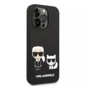 Karl Lagerfeld Etui Karl Lagerfeld KLHMP14XSSKCK do iPhone 14 Pro Max 6,7" hardcaseLiquid Silicone Karl & Choupette Magsafe czarny/black