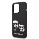 Karl Lagerfeld Etui Karl Lagerfeld KLHMP14XSSKCK do iPhone 14 Pro Max 6,7" hardcaseLiquid Silicone Karl & Choupette Magsafe czarny/black