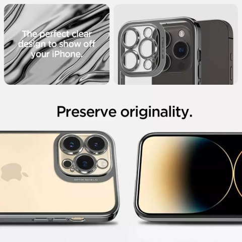 Spigen Etui na telefon Spigen Optik Crystal do Apple iPhone 14 Pro Chrome Grey Spigen Etui na telefon Spigen Optik Crystal do Apple iPhone 14 Pro Chrome Grey