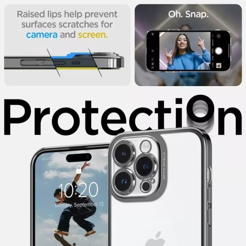 Spigen Etui na telefon Spigen Optik Crystal do Apple iPhone 14 Pro Chrome Grey Spigen Etui na telefon Spigen Optik Crystal do Apple iPhone 14 Pro Chrome Grey