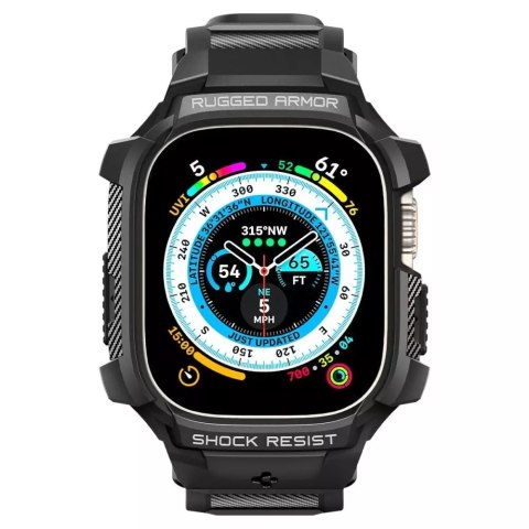 Spigen Pasek z Etui ochronnym Spigen Rigged Armor "PRO" do Apple Watch Ultra 49mm Black Spigen Pasek z Etui ochronnym Spigen Rigged Armor "PRO" do Apple Watch Ultra 49mm Black