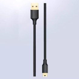UGreen 5-pinowy pozłacany kabel UGREEN USB - mini USB 0,5m czarny (US132)