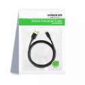 UGreen 5-pinowy pozłacany kabel UGREEN USB - mini USB 0,5m czarny (US132)