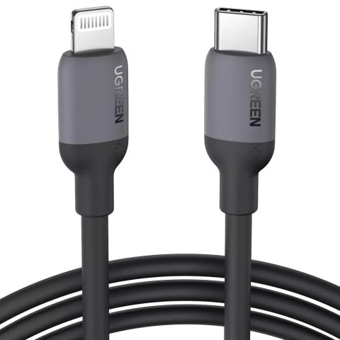 UGreen Kabel UGREEN do szybkiego ładowania USB Typ C - Lightning (certyfikat MFI) chip C94 Power Delivery 1m czarny (US387 20304) UGreen Kabel UGREEN do szybkiego ładowania USB Typ C - Lightning (certyfikat MFI) chip C94 Power Delivery 1m czarny (US387 20304)