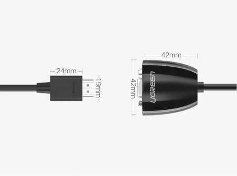 UGreen Kabel UGREEN przewód przejściówka adapter jednokierunkowy z HDMI (męski) do VGA (żeński) FHD czarny (MM105 40253) UGreen Kabel UGREEN przewód przejściówka adapter jednokierunkowy z HDMI (męski) do VGA (żeński) FHD czarny (MM105 40253)