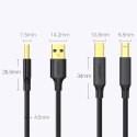 UGreen Kabel USB Typ B UGREEN o drukarki (męski) - USB 2.0 (męski) 480 Mbps 1 m czarny (US135 20846)