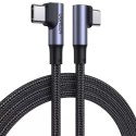 UGreen Kabel kątowy UGREEN USB Typ C - USB Typ C Quick Charge Power Delivery 100 W 5 A 2 m czarny (US335 70698)