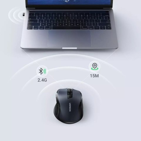 UGreen Mysz UGREEN optyczna bezprzewodowa USB 2.4GHz 4000 DPI czarny (MU006) UGreen Mysz UGREEN optyczna bezprzewodowa USB 2.4GHz 4000 DPI czarny (MU006)