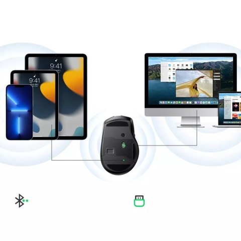 UGreen Mysz UGREEN optyczna bezprzewodowa USB 2.4GHz 4000 DPI czarny (MU006) UGreen Mysz UGREEN optyczna bezprzewodowa USB 2.4GHz 4000 DPI czarny (MU006)