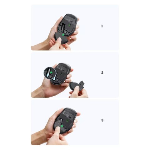 UGreen Mysz UGREEN optyczna bezprzewodowa USB 2.4GHz 4000 DPI czarny (MU006) UGreen Mysz UGREEN optyczna bezprzewodowa USB 2.4GHz 4000 DPI czarny (MU006)