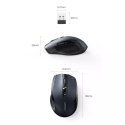 UGreen Mysz UGREEN optyczna bezprzewodowa USB 2.4GHz 4000 DPI czarny (MU006)